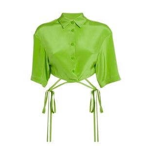Christopher Esber NEW Green Cropped Top